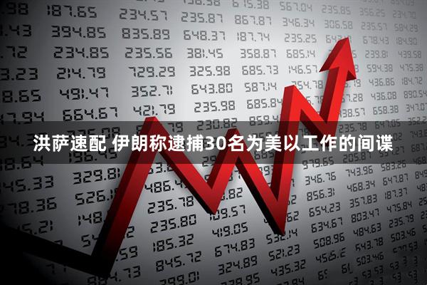洪萨速配 伊朗称逮捕30名为美以工作的间谍
