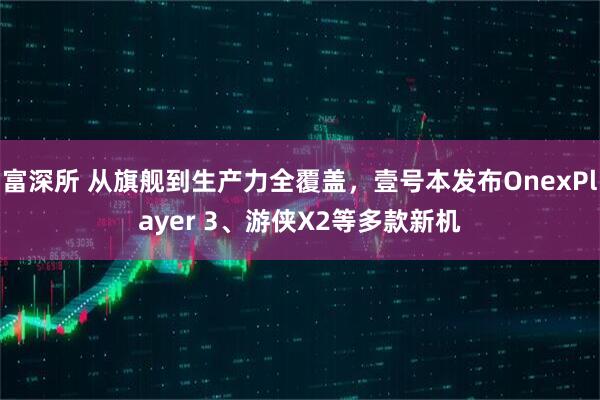 富深所 从旗舰到生产力全覆盖，壹号本发布OnexPlayer 3、游侠X2等多款新机