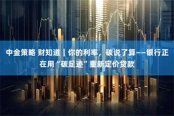 中金策略 财知道｜你的利率，碳说了算——银行正在用“碳足迹”重新定价贷款