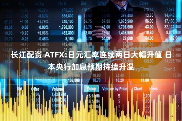 长江配资 ATFX:日元汇率连续两日大幅升值 日本央行加息预期持续升温